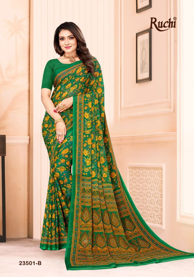 Star Chiffon 102 By Ruchi Printed Saree Catalog